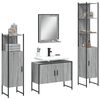vidaXL 4 Piece Bathroom Cabinet Set Grey Sonoma Engineered Wood