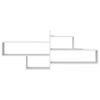 vidaXL Wall Shelf White 167.5x18x68 cm Engineered Wood