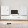 vidaXL 8 Piece TV Cabinet Set White Engineered Wood
