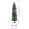 vidaXL Artificial Slim Christmas Tree with Stand 120 cm PVC