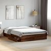 vidaXL Bed Frame with Drawers without Mattress Brown Oak 120x190 cm Small Double