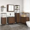 vidaXL Bathroom Furniture Set with Shelf 5 pcs Brown oak and Black