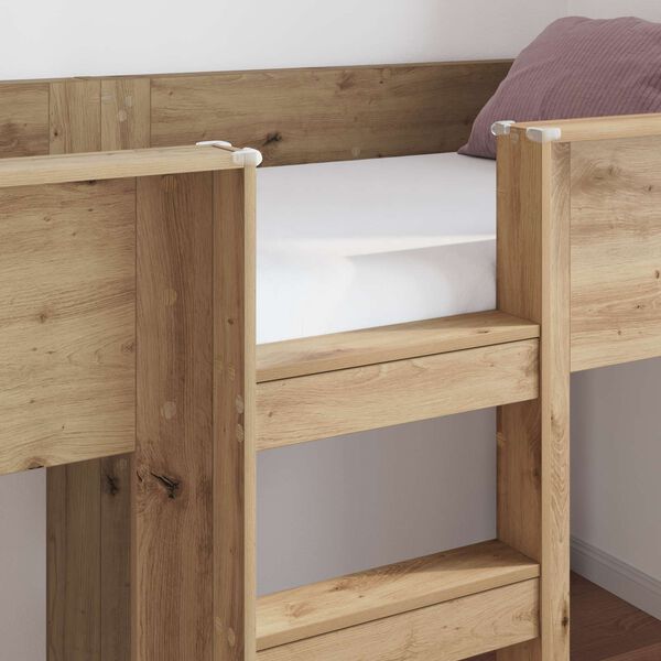 vidaXL Bunk Bed for Kids Artisan Oak 100 x 200 cm Engineered wood