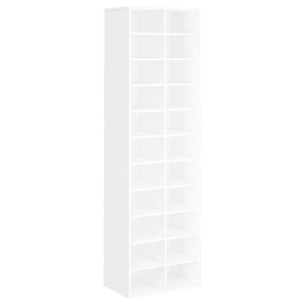 vidaXL Shoe Cabinet White 54x34x183 cm Engineered Wood