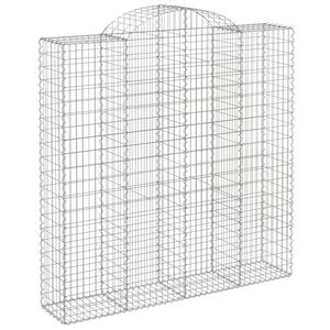 vidaXL Arched Gabion Basket 200x50x200/220 cm Galvanised Iron
