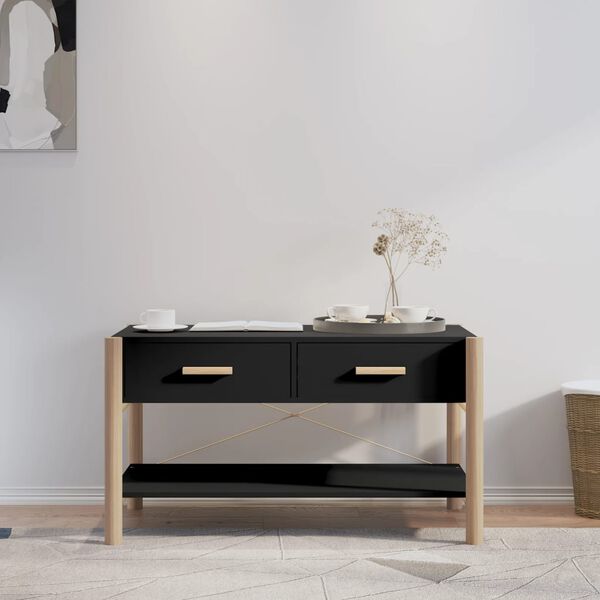 vidaXL Coffee Table Black 82x48x45 cm Engineered Wood
