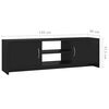 vidaXL TV Cabinet High Gloss Black 120x30x37.5 cm Engineered Wood
