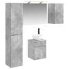 vidaXL Bathroom Cabinet Set 5 pcs Concrete Grey 40 x 10.5 x 60.5 cm