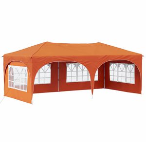 vidaXL Pop-up Party Tent 575 x 288 x 245 cm Orange Oxford Fabric