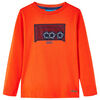 vidaXL Kids' T-shirt with Long Sleeves Bright Orange 104