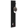 vidaXL Wall-Mounted Coat Rack Wall-mounted Black oak 20 x 1.5 x 100 cm