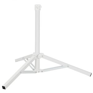 vidaXL Parasol Stand White Steel for 25-32 mm Pole