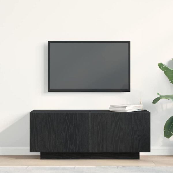 vidaXL TV Cabinet Black Oak 100 x 35 x 40 cm Engineered Wood
