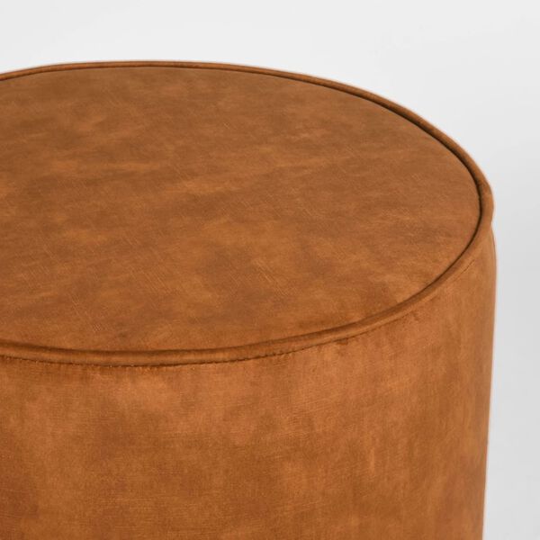 LABEL51 Pouffe Tibo 55x55x40 cm Ocher Velour