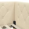 vidaXL Corner Bed Frame with Headboard Cream 80 x 200 cm Fabric