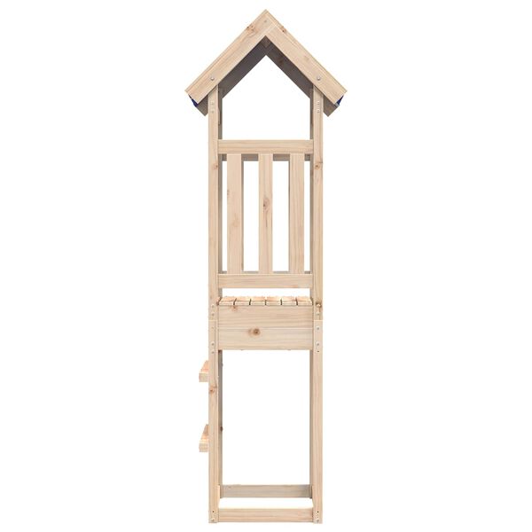 vidaXL Play Tower Brown 52.5 x 46.5 x 208 cm Solid Pine Wood