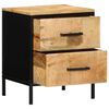 vidaXL Bedside Cabinet 2 pcs Brown and Black 40 x 35 x 50 cm