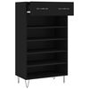 vidaXL Shoe Cabinet Black 60x35x105 cm Engineered Wood