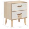 vidaXL Bedside Cabinet with 2 Drawers 40x30x49.5 cm Solid Pinewood
