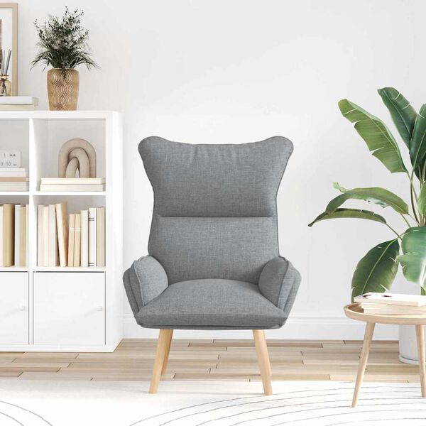 vidaXL Armchair Light Grey 69 x 74 x 93 cm Fabric