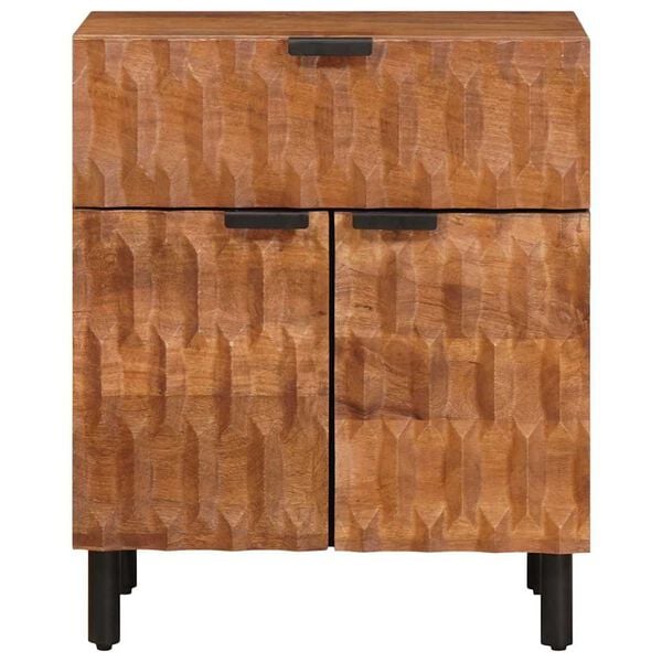 vidaXL Bedside Cabinet Brown 50 x 33 x 60 cm Solid Mango Wood