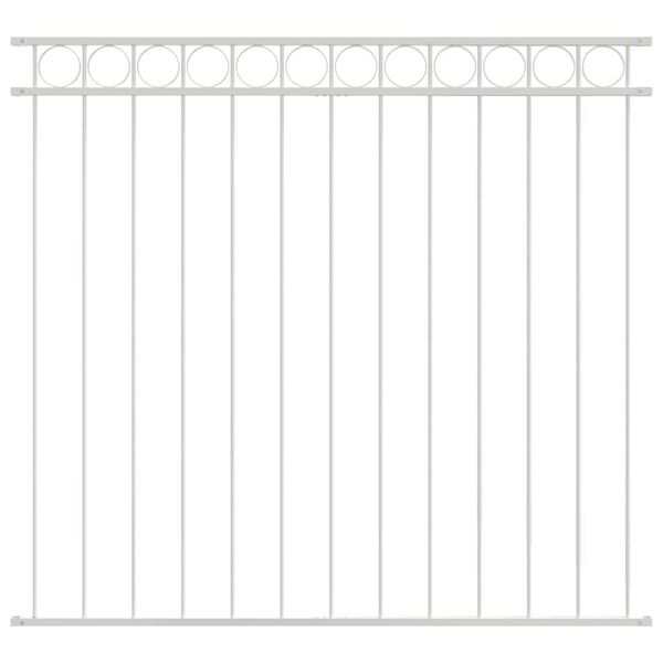 vidaXL Fence Element Assen White 170 x 150 cm Steel