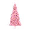 vidaXL Christmas Tree with 300 LEDs with Stand Pink 210 cm PVC