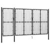 vidaXL Garden Gate Steel 400x175 cm Black