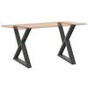 vidaXL Dining Table Legs 2 pcs Anthracite 70x(72-73.3) cm Steel