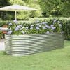 vidaXL Garden Raised Bed Galvanised Steel 249x100x68 cm Silver