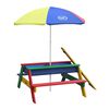 AXI Sand and Water Picnic Table Nick with Umbrella Rainbow