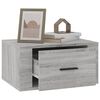 vidaXL Wall-mounted Bedside Cabinet Grey Sonoma 50x36x25 cm