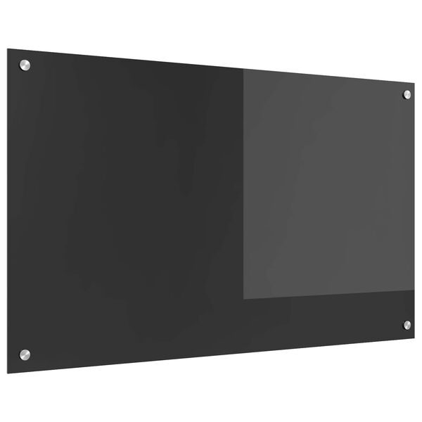 vidaXL Kitchen Backsplash Dark grey 100 x 60 x 0.6 cm Tempered Glass