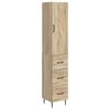 vidaXL Cabinet Set 2 pcs Sonoma Oak 33 x 34.5 x 90 cm Engineered Wood