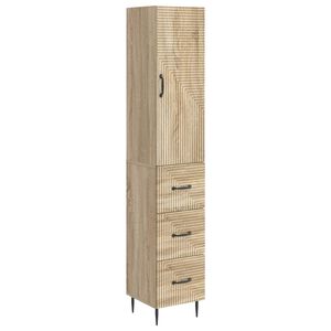 vidaXL Cabinet Set 2 pcs Sonoma Oak 33 x 34.5 x 90 cm Engineered Wood