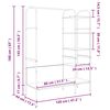 vidaXL Clothes Rack Brown Oak 120 x 44 x 160 cm Engineered Wood