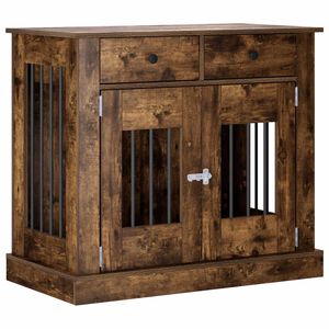 vidaXL Dog Crate Furniture Smoked Oak 90 x 47.5 x 80 cm