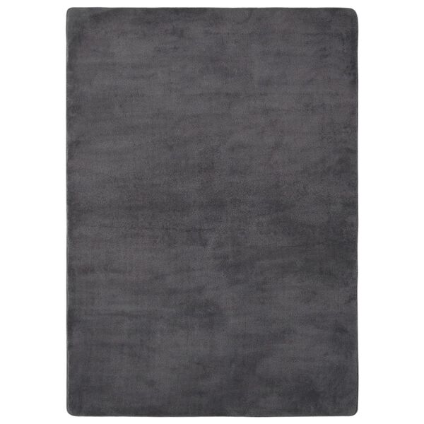 vidaXL Teddy Rug Anthracite 170x120 cm