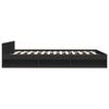 vidaXL Bed Frame with Drawers without Mattress Black 150x200 cm King Size