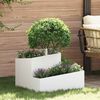 vidaXL Garden Planter White 60 x 60 x 50 cm Cold-rolled Steel