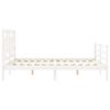 vidaXL Bed Frame without Mattress White King Size Solid Wood