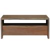 vidaXL Coffee Table Solid Acacia Wood Live Edges 90x50x40 cm Grey