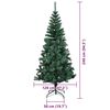 vidaXL Artificial Pre-lit Christmas Tree Green 240 cm PVC and Metal
