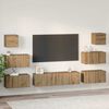 vidaXL TV Cabinet Set Wall-mounted 8 pcs Artisan Oak Engineered Wood