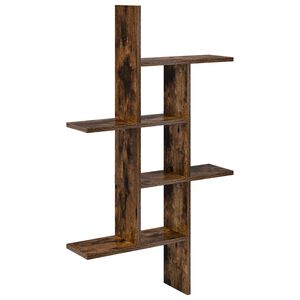 vidaXL Wall Shelf Smoked Oak 61 x 15 x 102 cm Engineered Wood