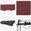 vidaXL Automatic Retractable Awning with LEDs Burgundy 500x300 cm