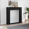 vidaXL Fireplace Surround Black Oak 100x20x100 cm Engineered Wood