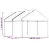vidaXL Gazebo with Roof White 4.46x4.08x3.22 m Polyethylene