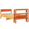 vidaXL Bed Frame without Mattress Wax Brown 90x200 cm Solid Wood Pine