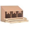 vidaXL Chicken Laying Nest 3 Compartments 93x40x65 cm Solid Pine Wood